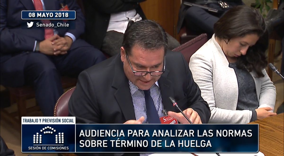 César Toledo expone en la Comisión de Trabajo del Senado sobre normativa referida al término de la huelga